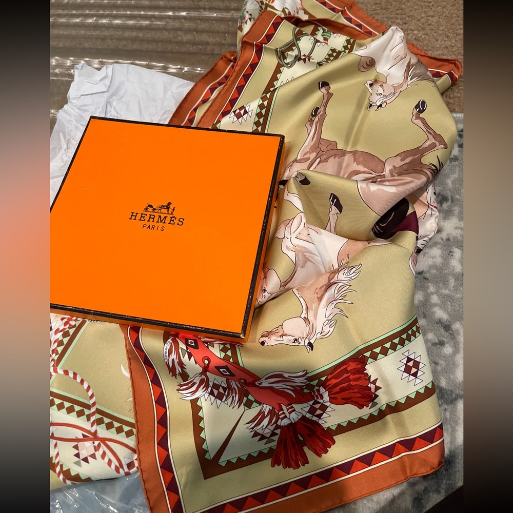 Hermes scarf silk
